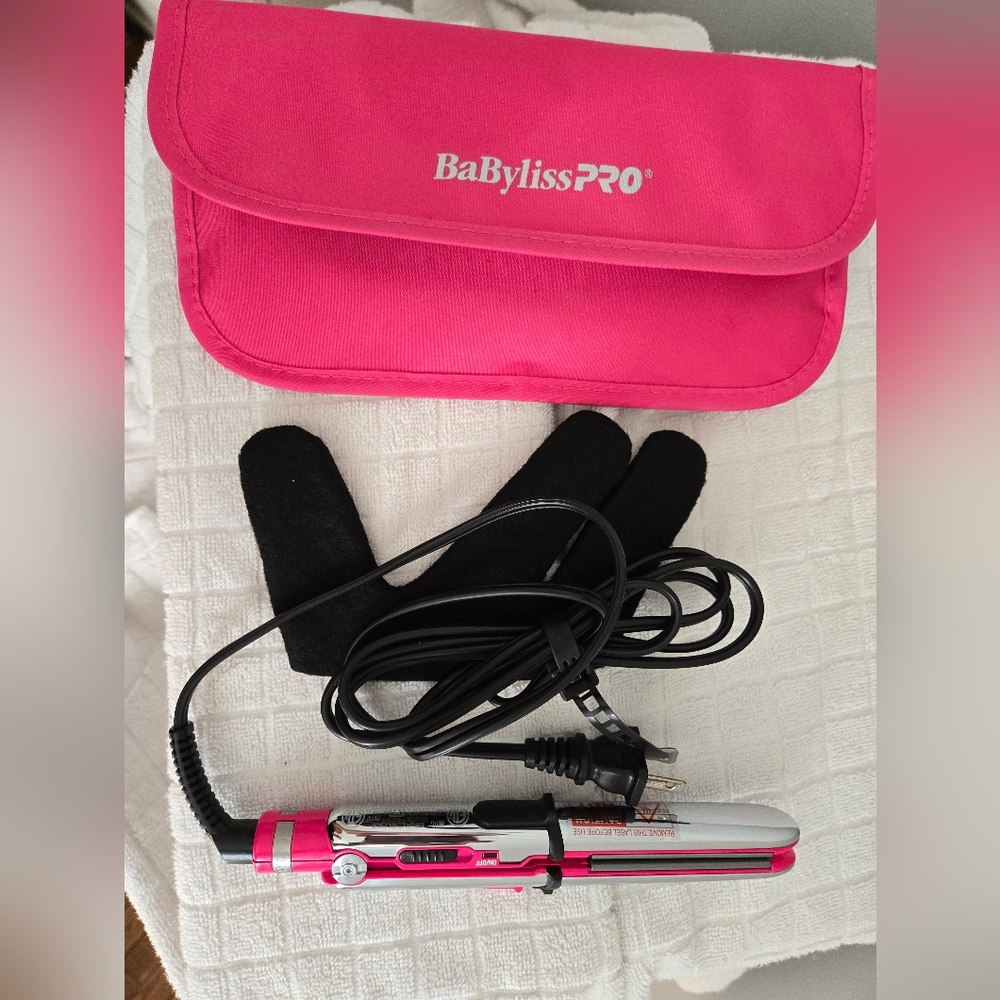 BaBylissPRO Pink Hair Straightener with Case